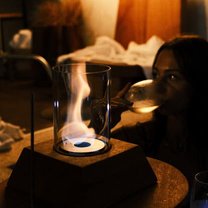 Lareira Ecológica de Mesa - Mesa Madeira