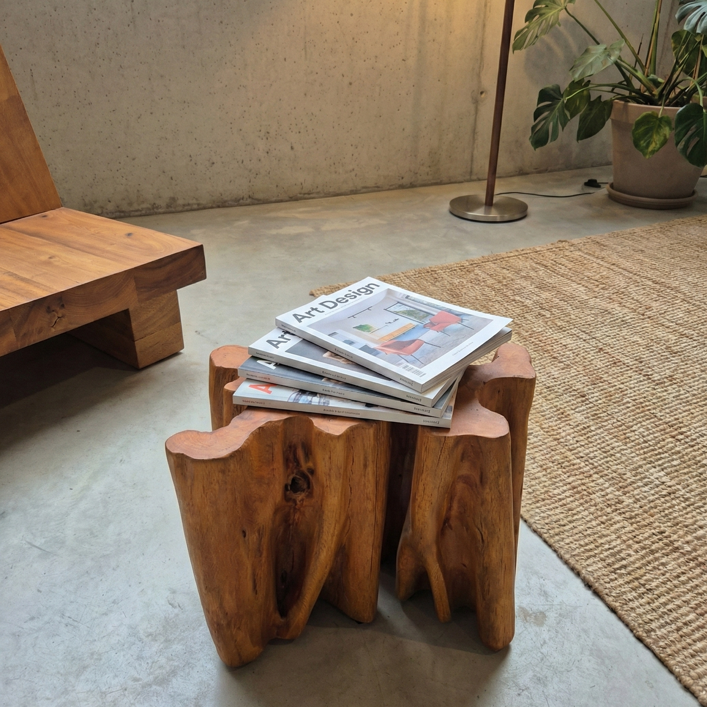 Trio Mesa Lateral Guarantã - Loja Mesa Madeira