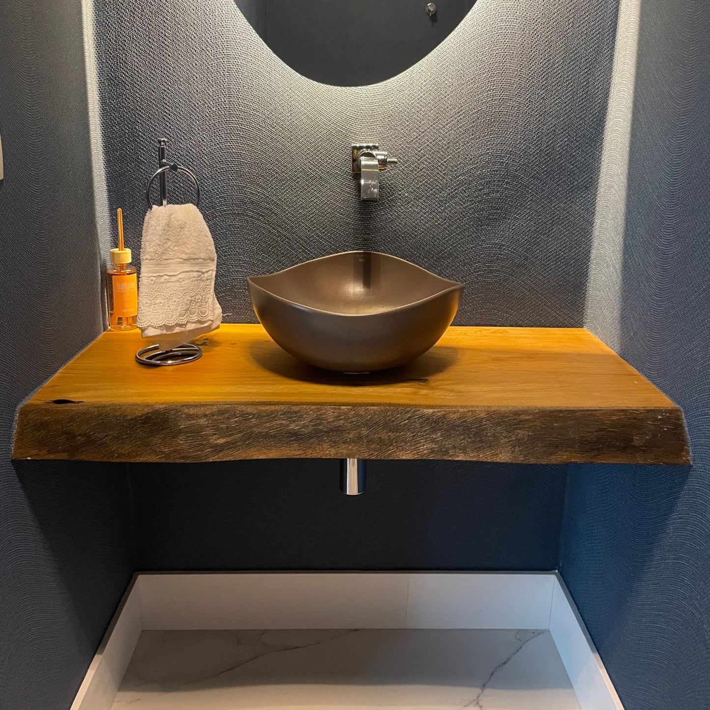 bancada rustica lavabo
