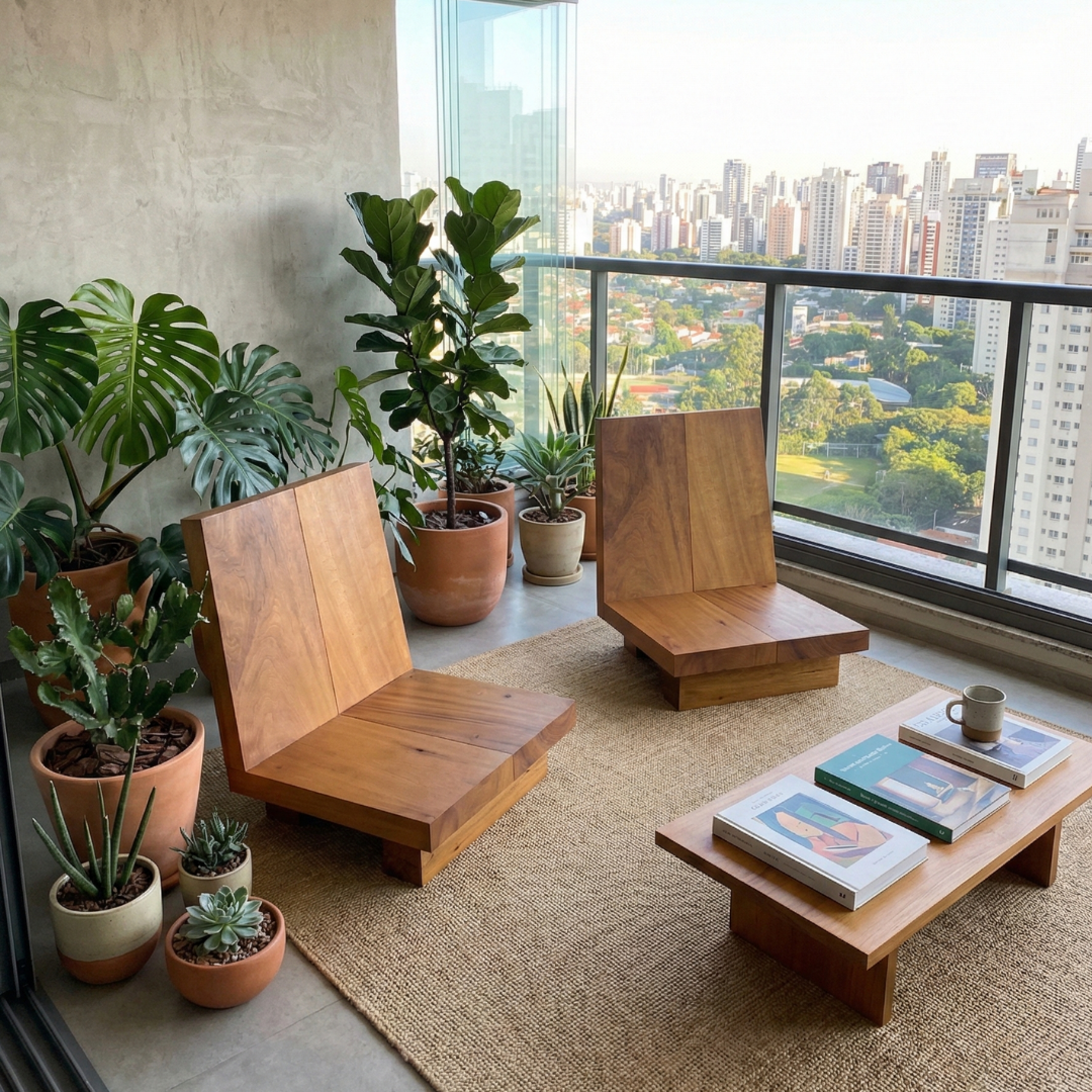 Conjunto Geta - Poltronas e Mesa de Centro