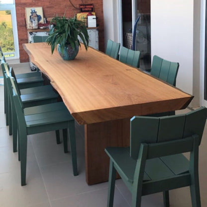 mesa rustica varanda gourmet